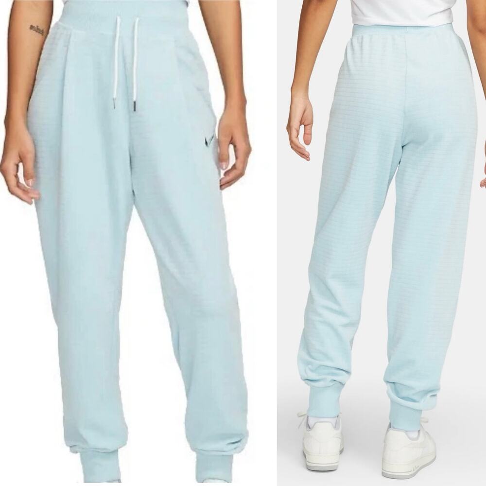 Nike Velour High Waisted Women's Sweatpants Pants Size M Blue DV7820-442